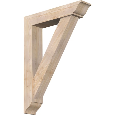 Ekena Millwork Traditional Traditional Smooth Bracket w/ Offset Brace, Douglas Fir, 7 1/2"W x 36"D x 48"H BKT0806X36X48TRA01SDF